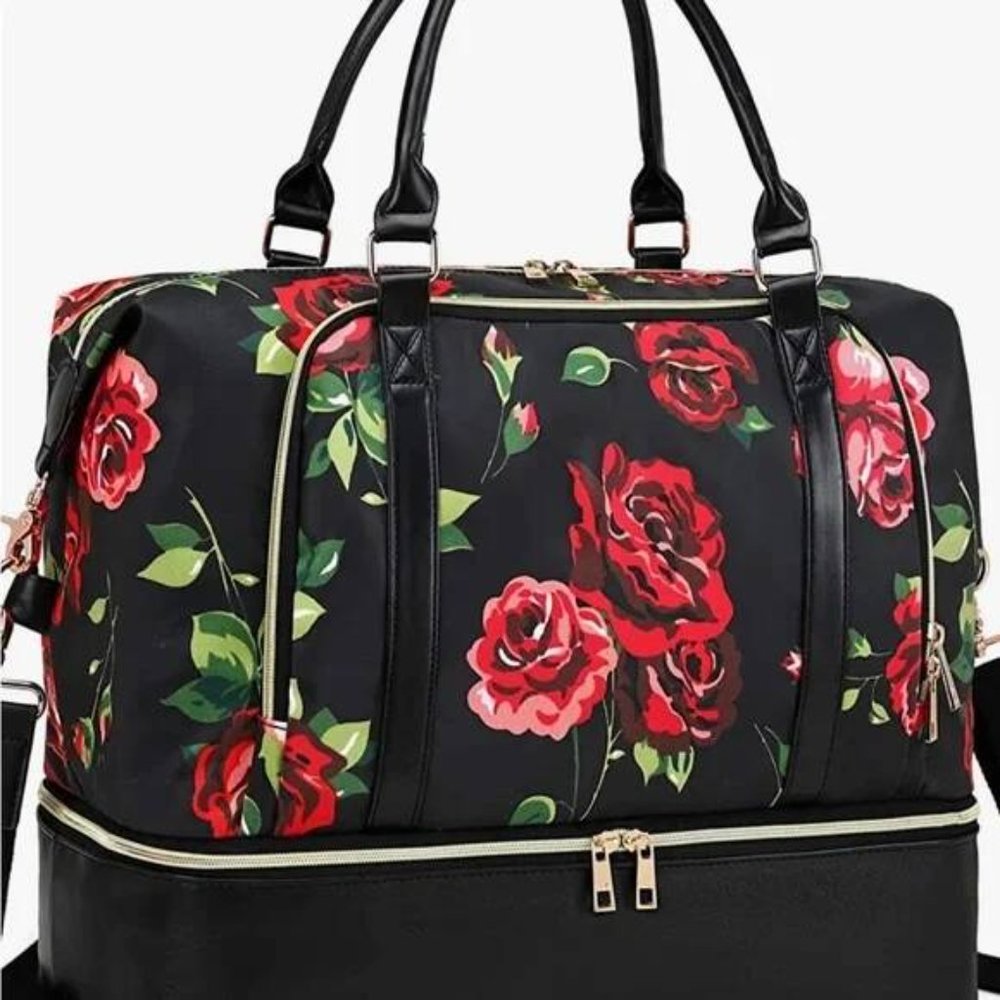 NWT Travel Weekender Bag Overnight Duffel Carry-on Tote Bag fit 15.6 Inch Laptop - Picture 8 of 8